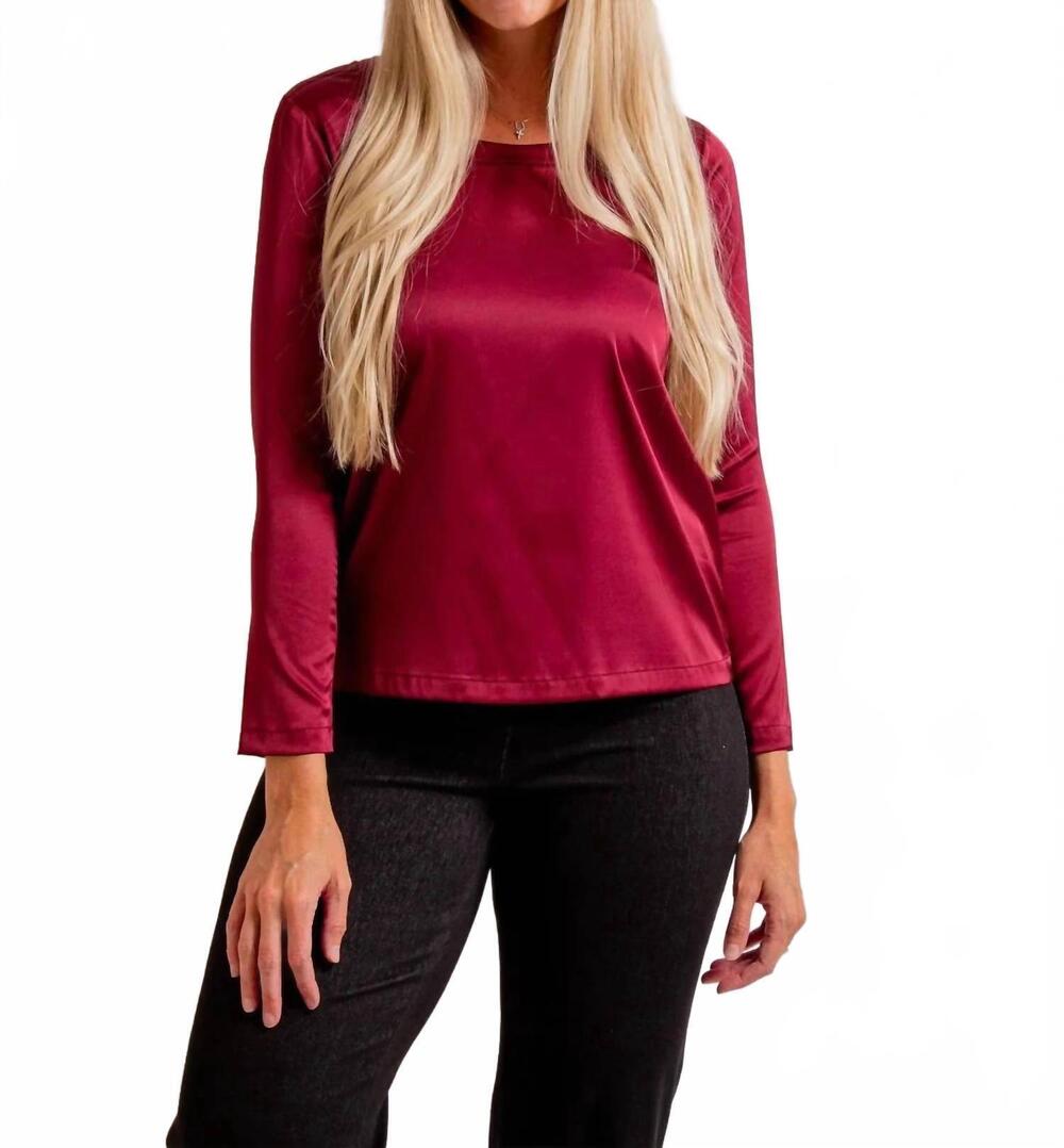 NEW INSIGHT 3/4 sleeve shirt in bordeaux